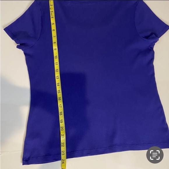 ZENERGY by CHICO’S Women's Short Sleeve Pattern Studded Shirt Purple Sz 1 (M/8) - Picture 10 of 14